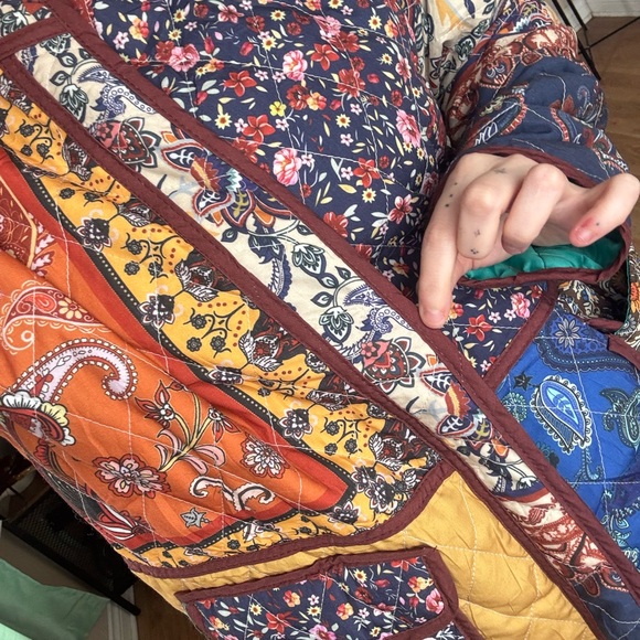 Multicolor Patchwork Women's Jacket - Picture 3 of 6